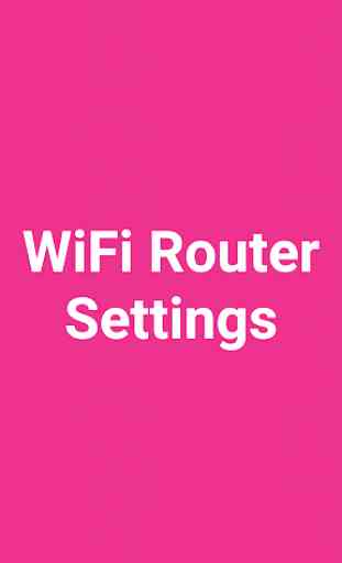 WiFi Router Settings 1
