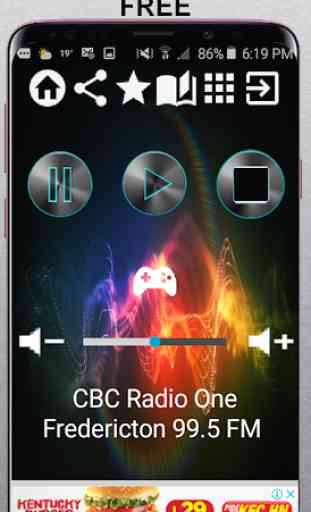 CBC Radio One Fredericton 99.5 FM CA App Radio Fre 1