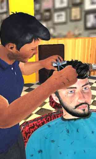 Barber salon coiffur cheveux fous coupant jeux 3D 2
