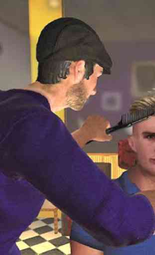 Barber salon coiffur cheveux fous coupant jeux 3D 3