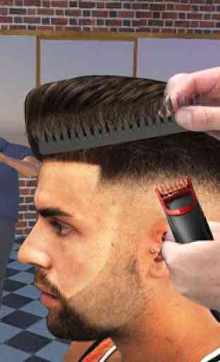 Barber salon coiffur cheveux fous coupant jeux 3D 4