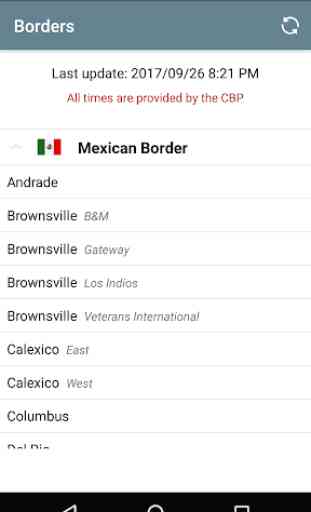 Border Wait Times - Canada & Mexico 3
