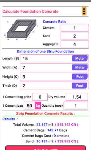 Builder Calculator - Concrete Volume Calculator 2