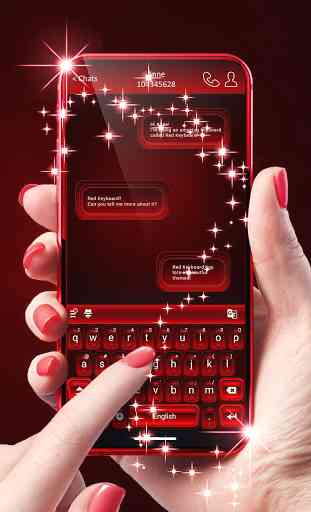 Clavier rouge pour Android 1