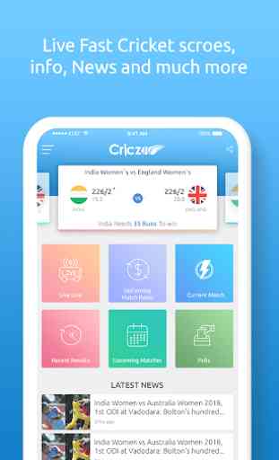 CricZoo - Fastest Cricket Live Line Score & News 3