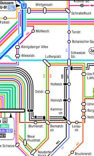 Duisburg Tram & Bus Map 3