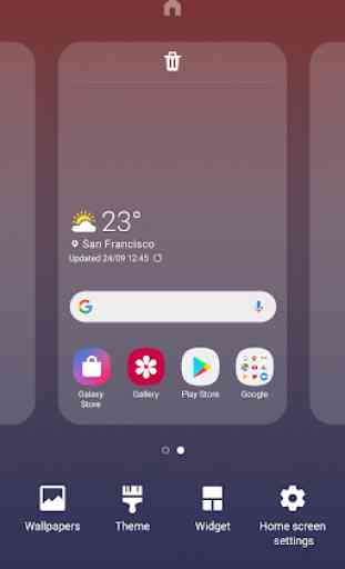 Écran d'accueil Samsung One UI 4