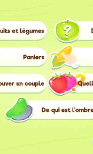 Fruits et légumes - Jeux pour enfants 1