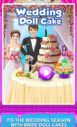 Gâteau de poupée de mariage Maker! Gâteaux de mari 1