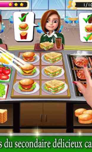 Haute fille café école: hamburger jeu de cuisine 2