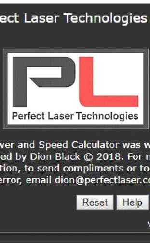 Laser Power & Speed Calculator 1