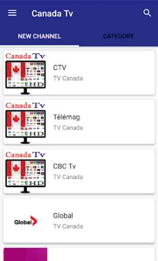 Live Canada TV channels 1
