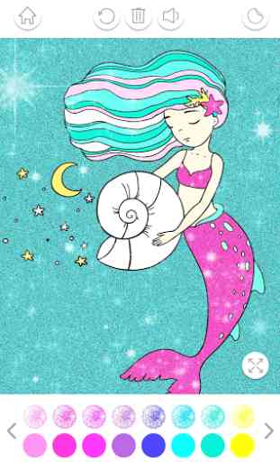 Mermaid Coloring Book Glitter 2