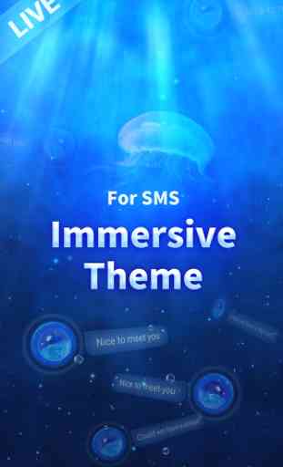 Messenger SMS - 3D Ocean Theme, Call app, Emojis 1