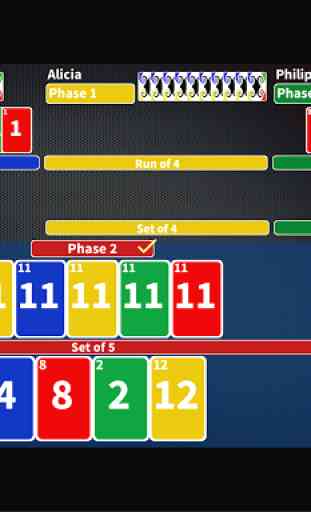 Phase Rummy: card game with 10 phases 4
