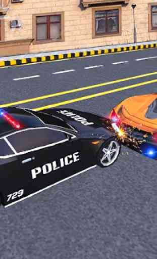 Police Chasse Dans Autoroute Circulation Simulateu 1
