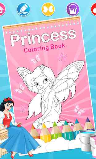 Princesse à colorier pour enfants 2