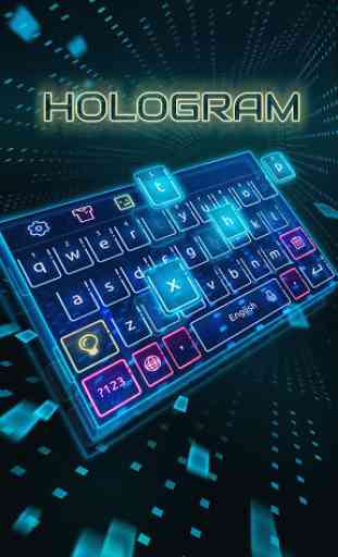 Thème du clavier hologramme 1