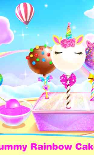 Unicorn Cake Pop Maker–Sweet Fashion Baking Games 1