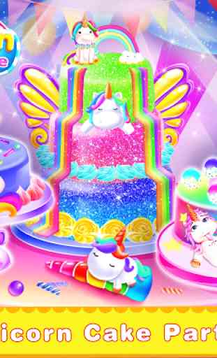 Unicorn Frost Cakes - Rainbow Cake Bakery Games 1