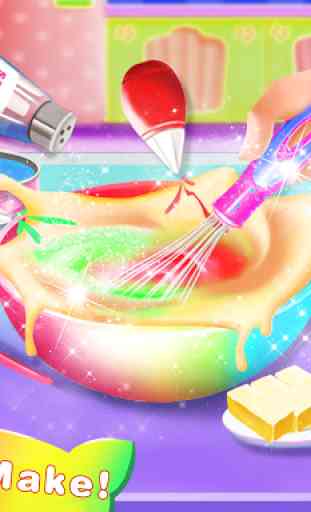 Unicorn Frost Cakes - Rainbow Cake Bakery Games 3