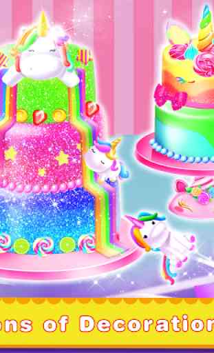 Unicorn Frost Cakes - Rainbow Cake Bakery Games 4