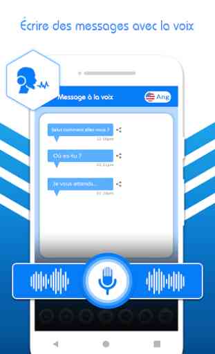 Voice SMS: Écrivez SMS par voix - Application de 3