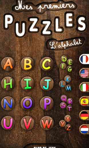 Mes premiers puzzles : l'alphabet - Jeu Gratuit pour les enfants - Jeu éducatif pour apprendre à vos enfants à reconnaitre les formes des lettres -  1 lettre par puzzle ou 4 lettres en 1 puzzle 1