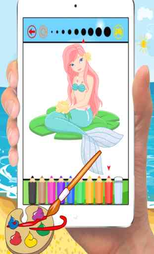 princesse sirène peinture livre de coloriage et de dessin libre jeu de l'éducation pour les enfants et la maternelle 2