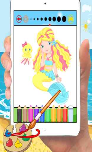 princesse sirène peinture livre de coloriage et de dessin libre jeu de l'éducation pour les enfants et la maternelle 3