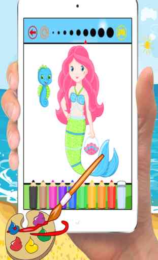 princesse sirène peinture livre de coloriage et de dessin libre jeu de l'éducation pour les enfants et la maternelle 4
