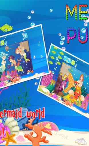 Mermaid Princess Jigsaw Puzzles Jeux pour 4