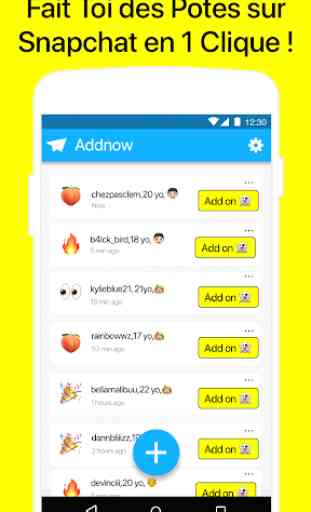 Amis Snapchat - AddNow 1
