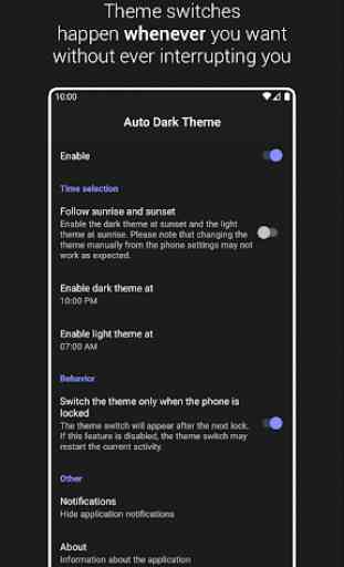 Automatic Dark Theme for Android 10 2
