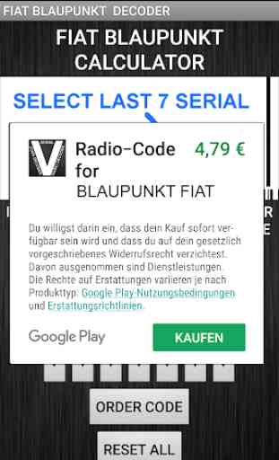 Blaupunkt Fiat Radio Code Decoder 4
