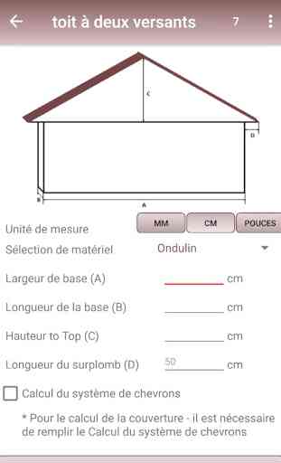 Calcul du toit - système toit-chevrons, FREE 4