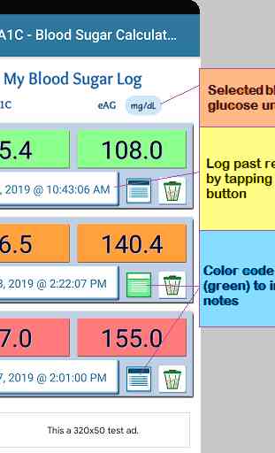Calculateur glycémie   A1C tracker diabète app 2
