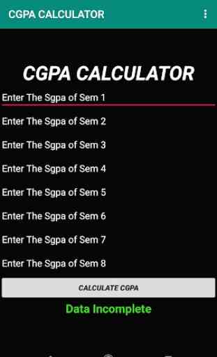 CGPA Calculator For Engineering Students 3