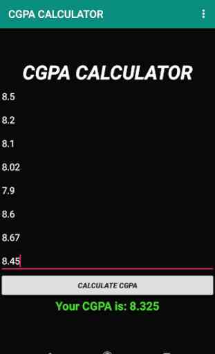 CGPA Calculator For Engineering Students 4
