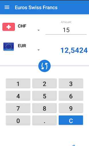 Convertisseur Euro en Franc Suisse / EUR en CHF 1