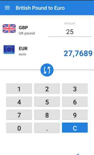 Convertisseur Euro en Livre Anglaise / GBP en EUR 3