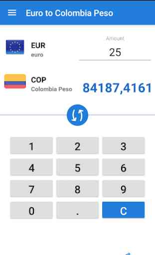 Euro à Peso colombien / EUR à COP 1