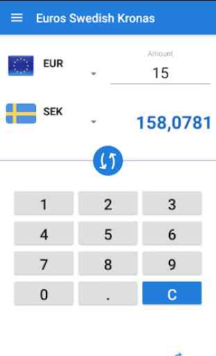 Euro en Couronne suédoise / EUR en SEK 1