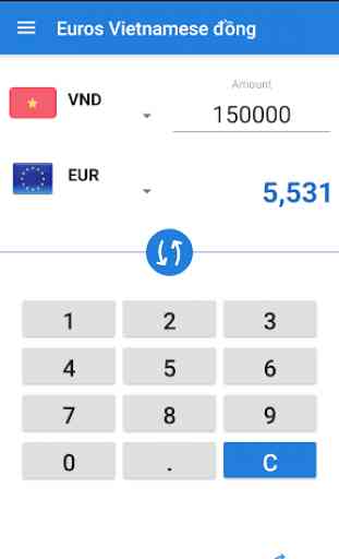 Euro en Dong Vietnamien / EUR to VND Converter 2