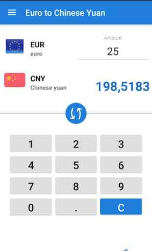 Euro en Yuan Chinois / EUR en CNY 1