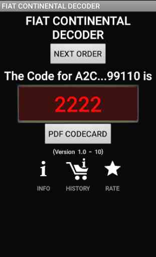 FiatContinental VP1 VP2 Radio Code Decoder A2C... 2