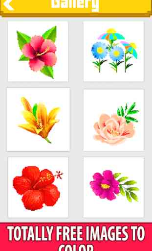 Flowers Color by Number:Pixel Art,Sandbox Coloring 1