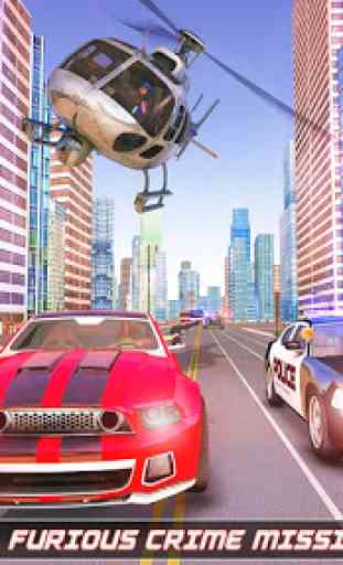 Héros volant de la corde robot - vegas crime city 2