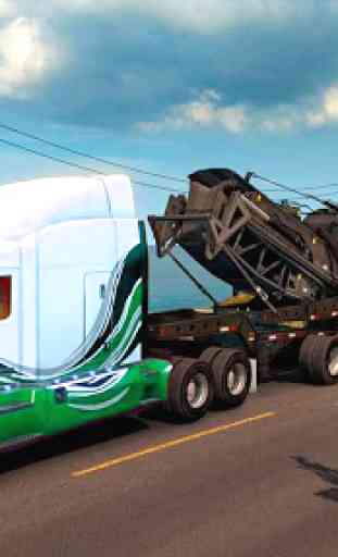 Hors route un camion fou de transport pilote 3D 4