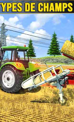 Jeu réel de tracteur de simulateur d'agriculture 2